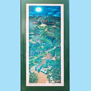 2006 Green and Blue Art Laser Print 11/100 artist signed and numbered